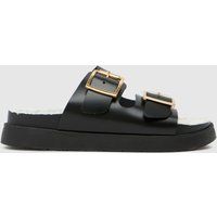 schuh truvy sock buckle sandal sandals in black