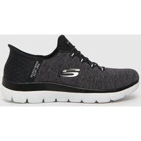 SKECHERS slip ins summits trainers in black & white