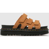 Dr. Martens Raine Suede Slide Sandals in Tan