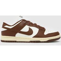 Nike dunk low trainers in white & brown