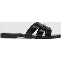 schuh Trisha Flat Mule Sandals in Black