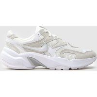 Nike AL8 Trainers in White & grey
