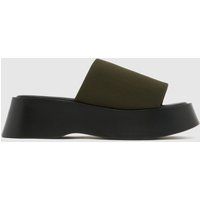 schuh Tash Mule Sandals in Khaki