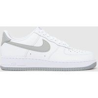 Nike Air Force 1 Trainers in White & grey
