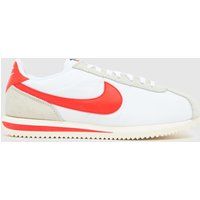 Nike Cortez Trainers in White & Red