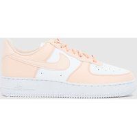Nike Air Force 1 Trainers in White & Pink