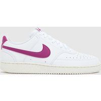 Nike Court Vision Trainers in White & Purple