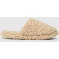 Schuh Harmony Borg Mule Slippers In Natural