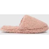 schuh harmony borg mule slippers in pink