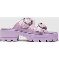 Shellys London annie chunky slider sandals in lilac