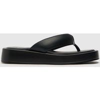 schuh tonya flatform toe thong sandals in black