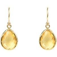 Petite Drop Earrings Citrine Hydro Gold