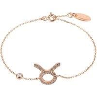 Latelita Zodiac Taurus Sterling Silver Bracelet Star Sign Astrology Rose Gold CZ