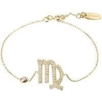 LATELITA Zodiac Horoscope Star Sign Virgo Charm Bracelet Sterling Silver Simulated Cubic Zirconia Gold