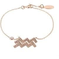 Latelita Zodiac Aquarius Sterling Silver Bracelet Star Sign Astrology Rose Gold