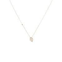 Zodiac Star Sign Pendant Necklace Rose Gold Virgo