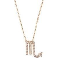 Zodiac Star Sign Pendant Necklace Rose Gold Scorpio