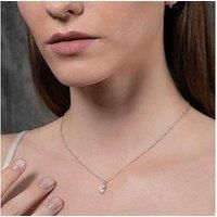 Marquise Cut Pendant Necklace - White Gold