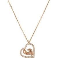 Heart Mum Pendant Necklace Rosegold