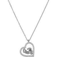 Heart Mum Pendant Necklace Silver Mother Gift Birthday Charm Charm Silver 925