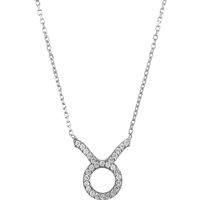 Zodiac Star Sign Pendant Necklace Silver Taurus