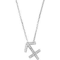 Zodiac Star Sign Pendant Necklace Silver Sagittarius