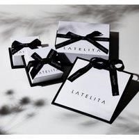 Latelita Women/'s Sterling Silver Morganite Teardrop Earrings with Simulated Diamond - 3.0cm x 1.1cm