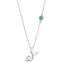 Zodiac Birthstone Sagittarius Necklace Turquoise Silver