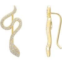 Nagini Snake Ear Climbers Gold
