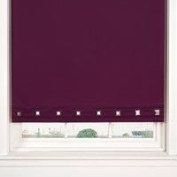 Square Eyelet Roller Blind Aubergine 0.9 x 1.6 M