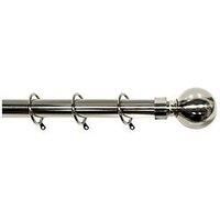Palermo Ball Finial 2528Mm Extendable Curtain Pole &Ndash; Stainless Steel