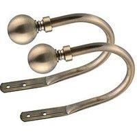 Very Home Large Ball Finial Curtain Holdbacks