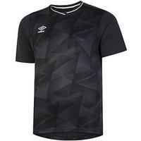 Umbro Mens Triassic Logo Short-Sleeved Jersey (XL) (Black/Carbon)