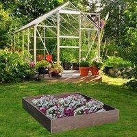 NBB Recycled Furniture EverYear Raised Bed L1200 x D1240 x H200mm - Brown