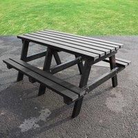 NBB Recycled Furniture NBB Junior Small 120cm Recycled Plastic Picnic Table - Black