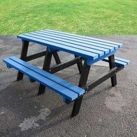 NBB Recycled Furniture NBB Junior Small 120cm Recycled Plastic Picnic Table  Blue
