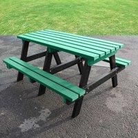 NBB Recycled Furniture NBB Junior Small 120cm Recycled Plastic Picnic Table - Green