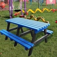 NBB Recycled Furniture NBB Junior Medium 150cm Recycled Plastic Picnic Table - Blue