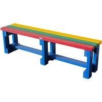 NBB Recycled Furniture NBB Recycled Plastic Backless 120cm Bench - Multi-Coloured