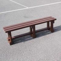 NBB Recycled Furniture NBB Recycled Plastic Backless 150cm Bench  Brown