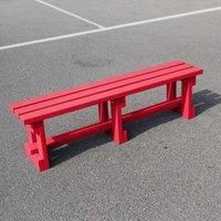 NBB Recycled Furniture NBB Recycled Plastic Backless 150cm Bench - Cranberry Red