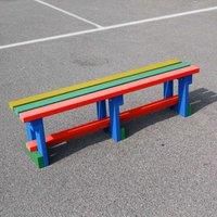NBB Recycled Furniture NBB Recycled Plastic Backless 150cm Bench - Multi-Coloured