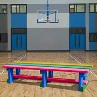 NBB Recycled Furniture NBB Recycled Plastic Backless 200cm Bench - Multi-Coloured