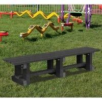 NBB Recycled Furniture NBB Junior Recycled Plastic 120cm Backless Bench  Black
