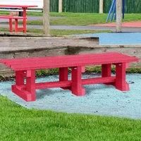 NBB Recycled Furniture NBB Junior Recycled Plastic 120cm Backless Bench - Cranberry Red