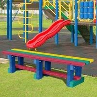 NBB Recycled Furniture NBB Junior Recycled Plastic 120cm Backless Bench - Multi-Coloured