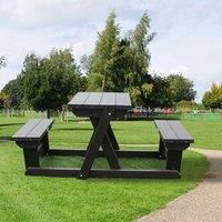 NBB Recycled Furniture NBB Two Person Recycled Plastic Picnic Table  Brown