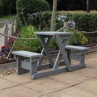 NBB Recycled Furniture NBB Two Person Recycled Plastic Picnic Table - Grey