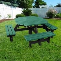 NBB Recycled Furniture NBB Recycled Plastic Octagonal 200cm Picnic Table - Green