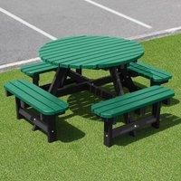 NBB Recycled Furniture NBB Recycled Plastic Round 200cm Picnic Table - Green, Green